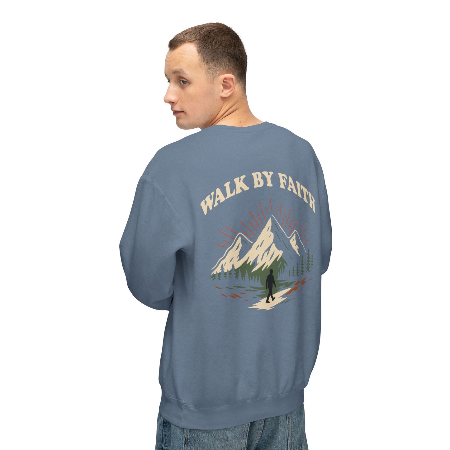Walk By Faith | Comfort Colors Lightweight Sweatshirt