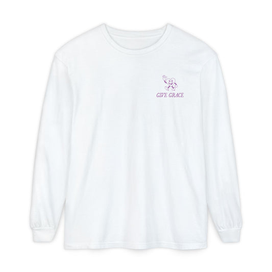 The Mood Booster Shirt | "One Smile Leads To Another" Comfort Colors Long Sleeve