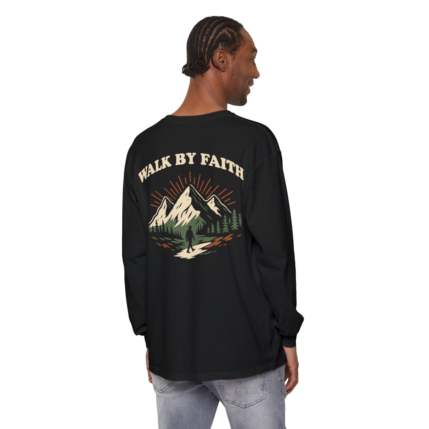 Walk By Faith | Comfort Colors Long Sleeve Tee