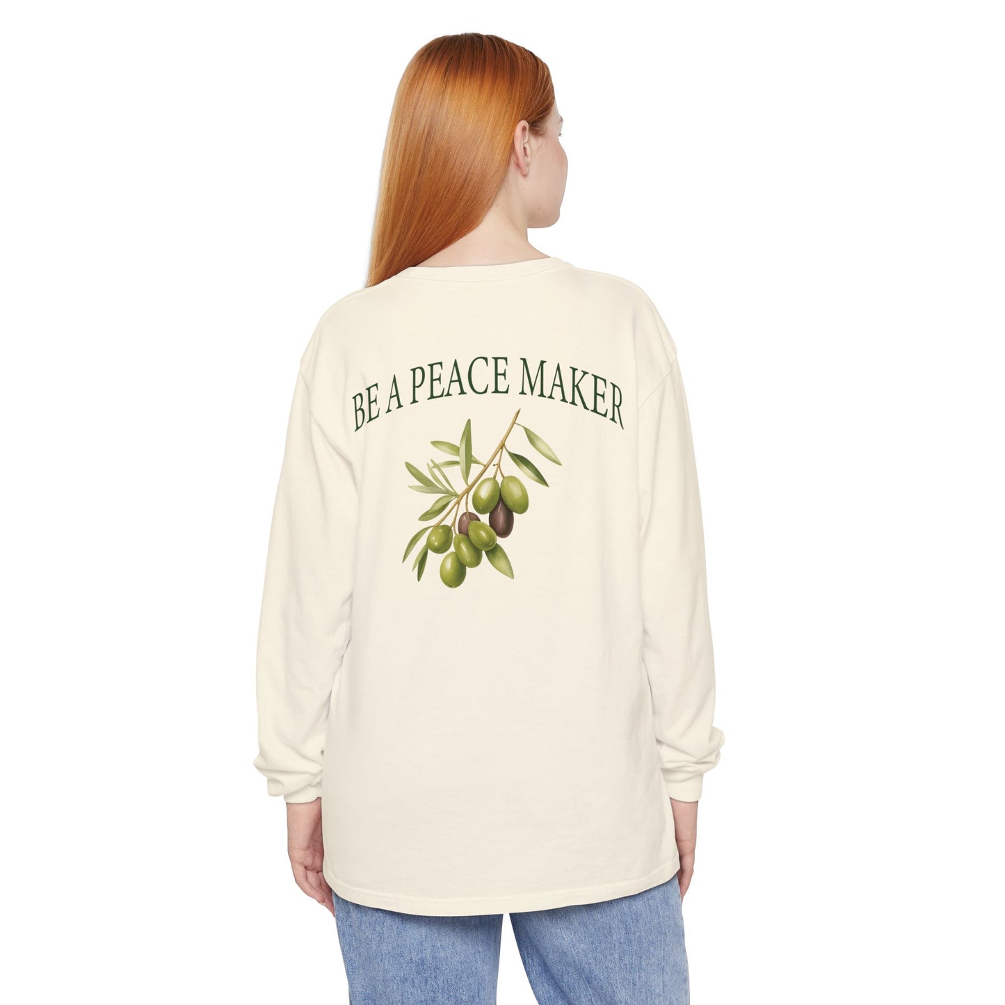 The Unity Tee | "Be A Peacemaker" Comfort Colors Long Sleeve