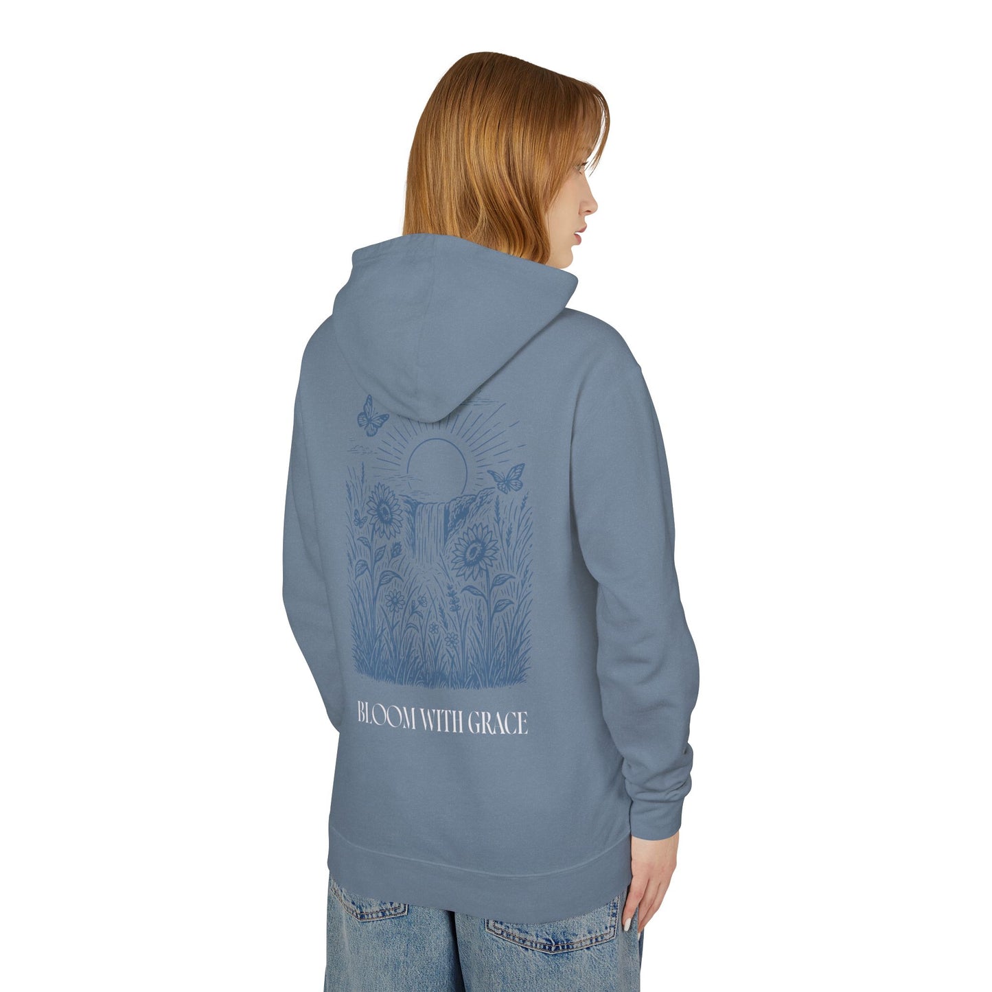 Bloom With Grace | Comfort Colors Lightweight Hoodie