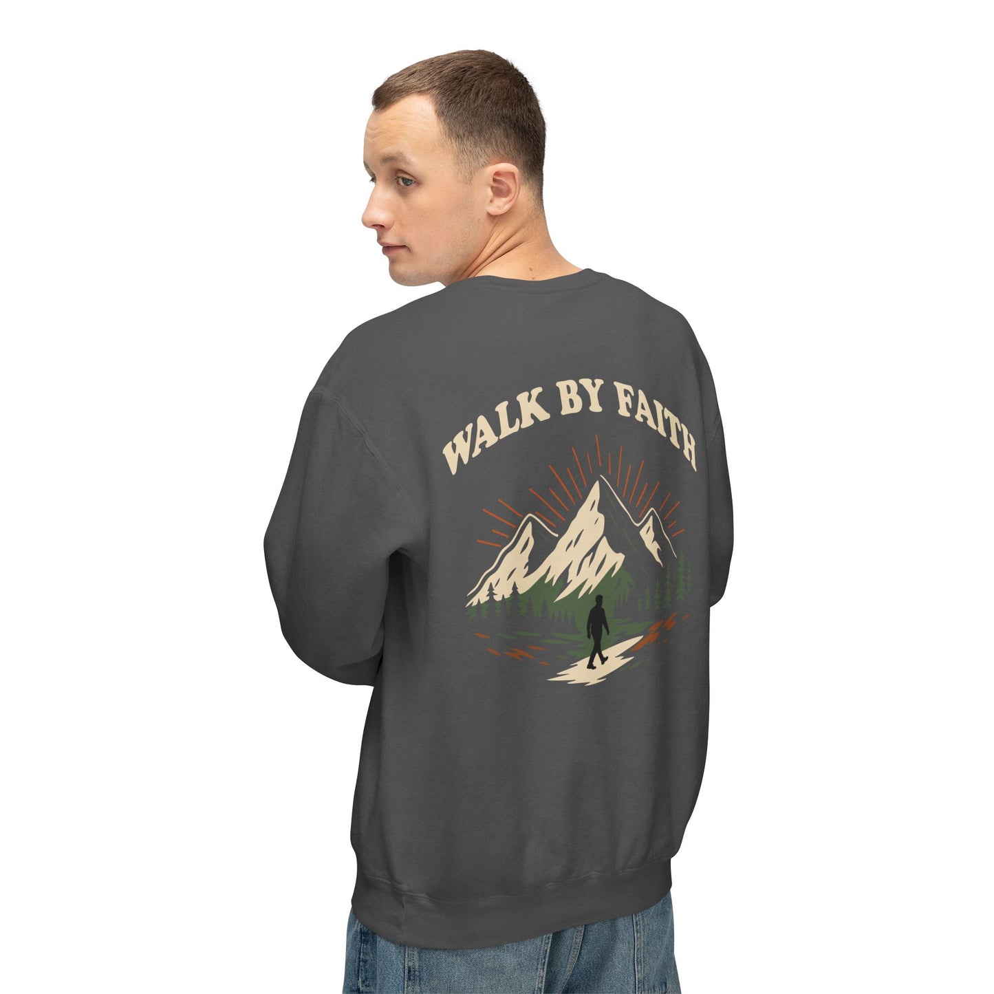 Walk By Faith | Comfort Colors Lightweight Sweatshirt