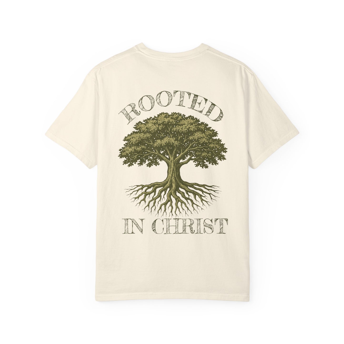 Oak Tree Faith Tee | "Rooted In Christ" Comfort Colors Shirt