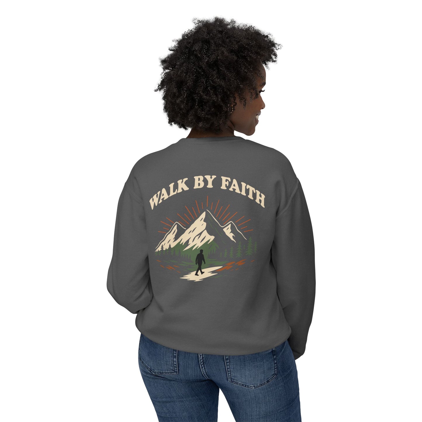 Walk By Faith | Comfort Colors Lightweight Sweatshirt