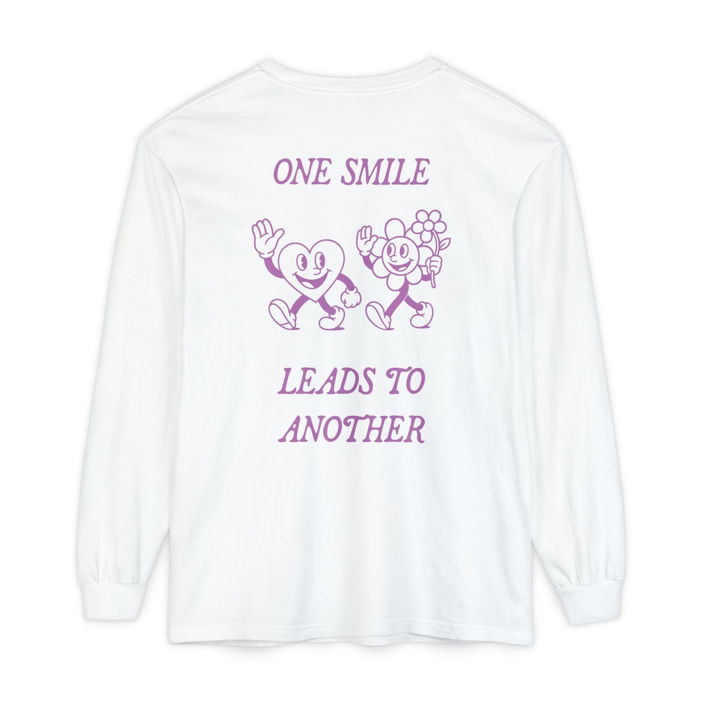 The Mood Booster Shirt | "One Smile Leads To Another" Comfort Colors Long Sleeve