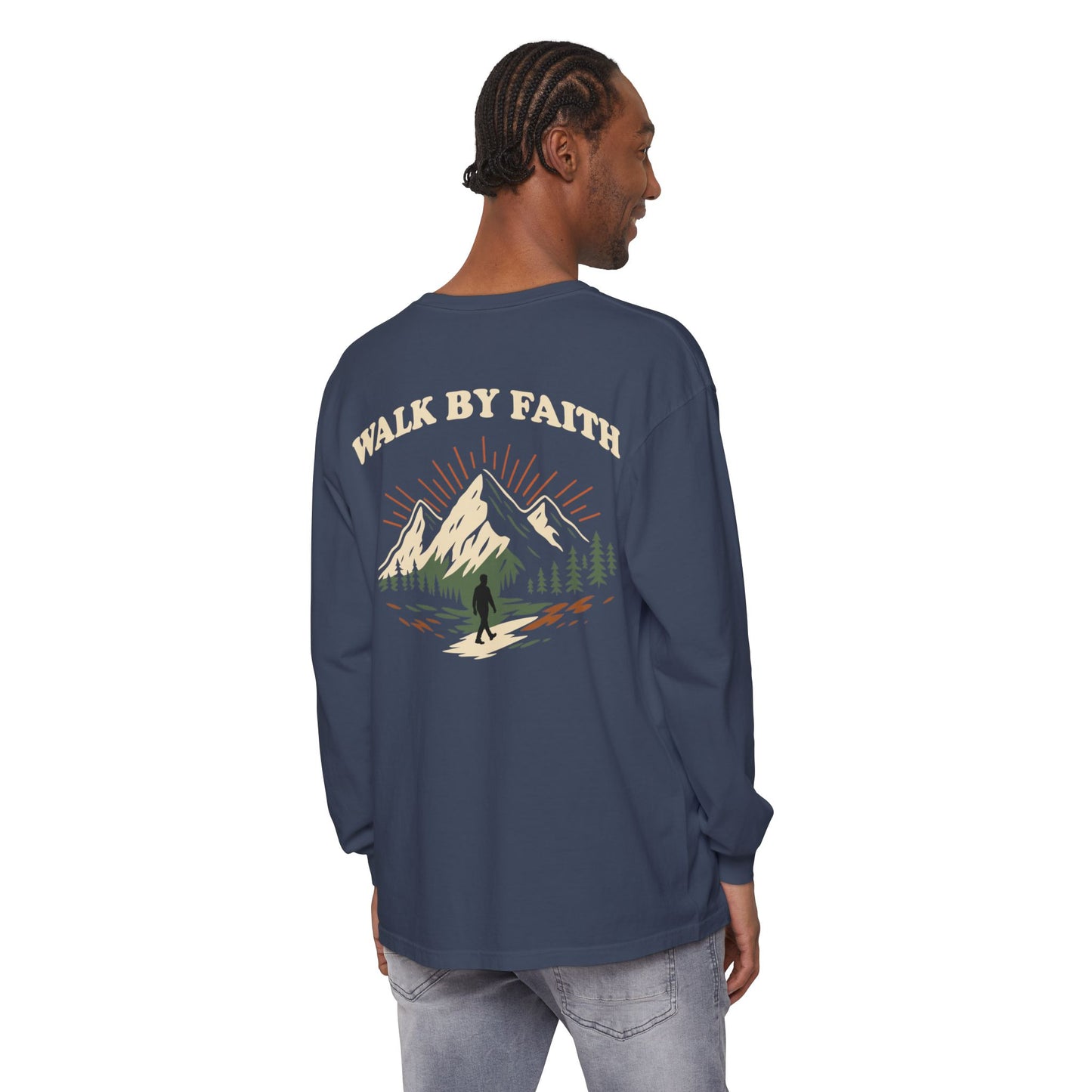 Walk By Faith | Comfort Colors Long Sleeve Tee