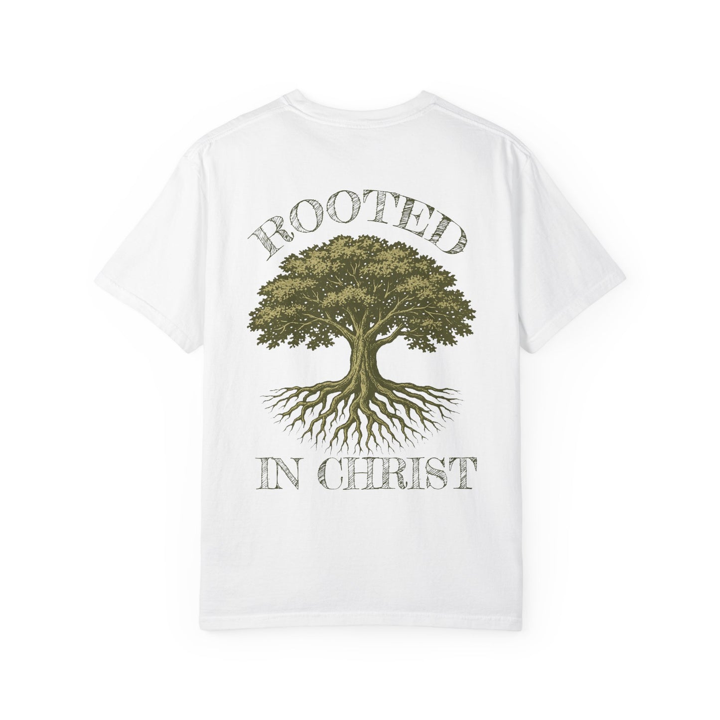 Oak Tree Faith Tee | "Rooted In Christ" Comfort Colors Shirt