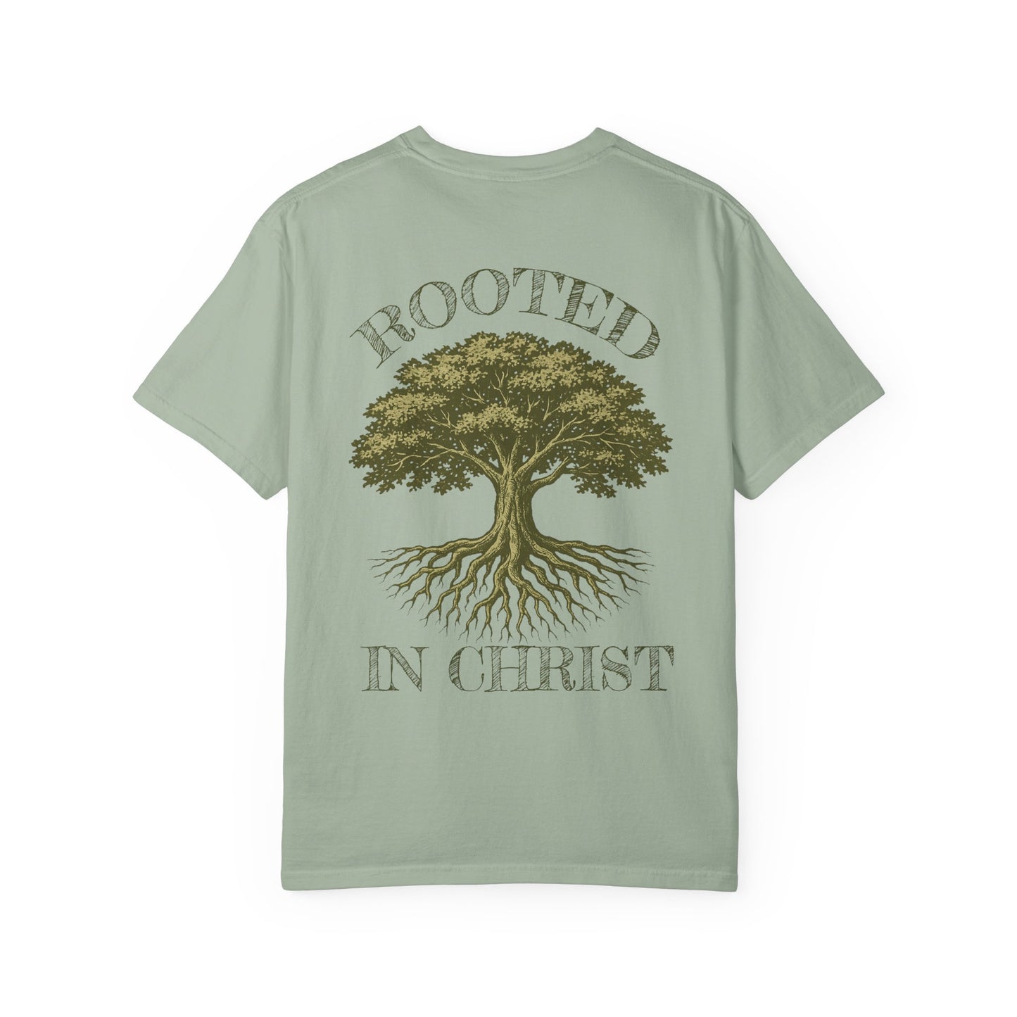 Oak Tree Faith Tee | "Rooted In Christ" Comfort Colors Shirt