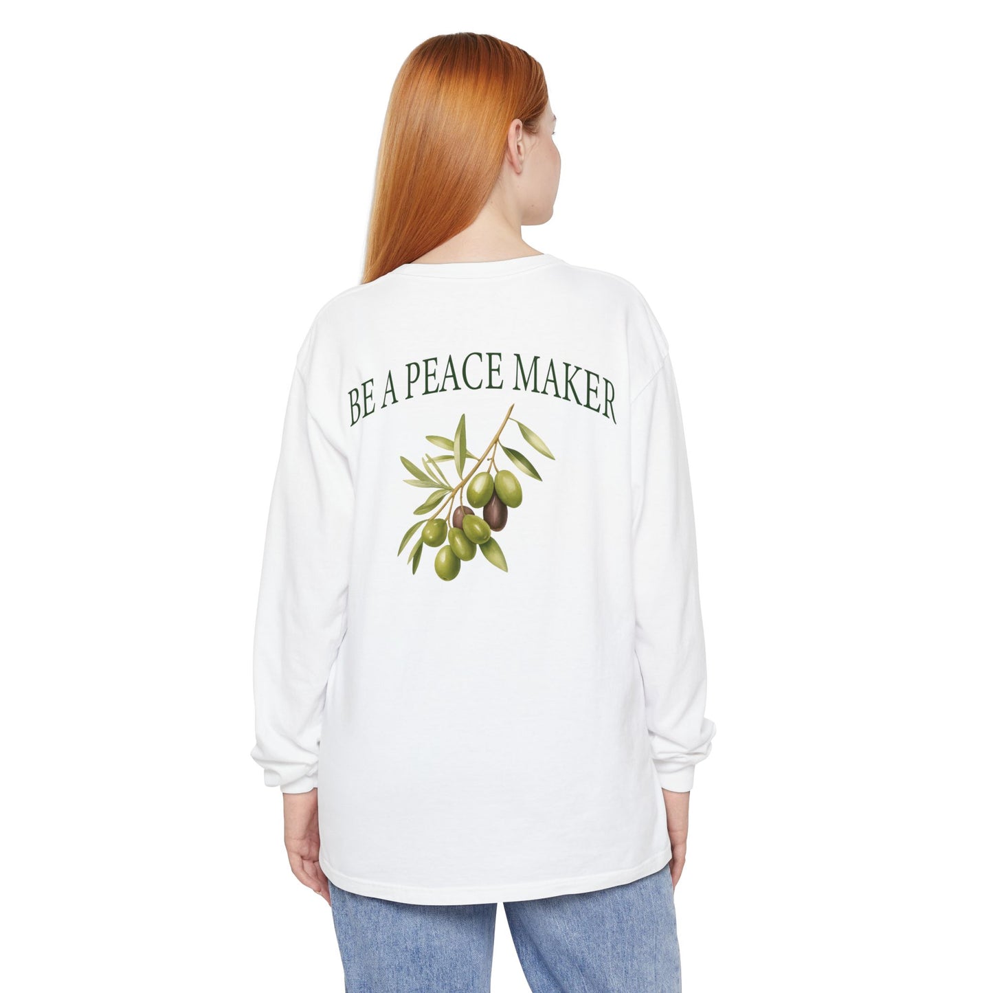 The Unity Tee | "Be A Peacemaker" Comfort Colors Long Sleeve