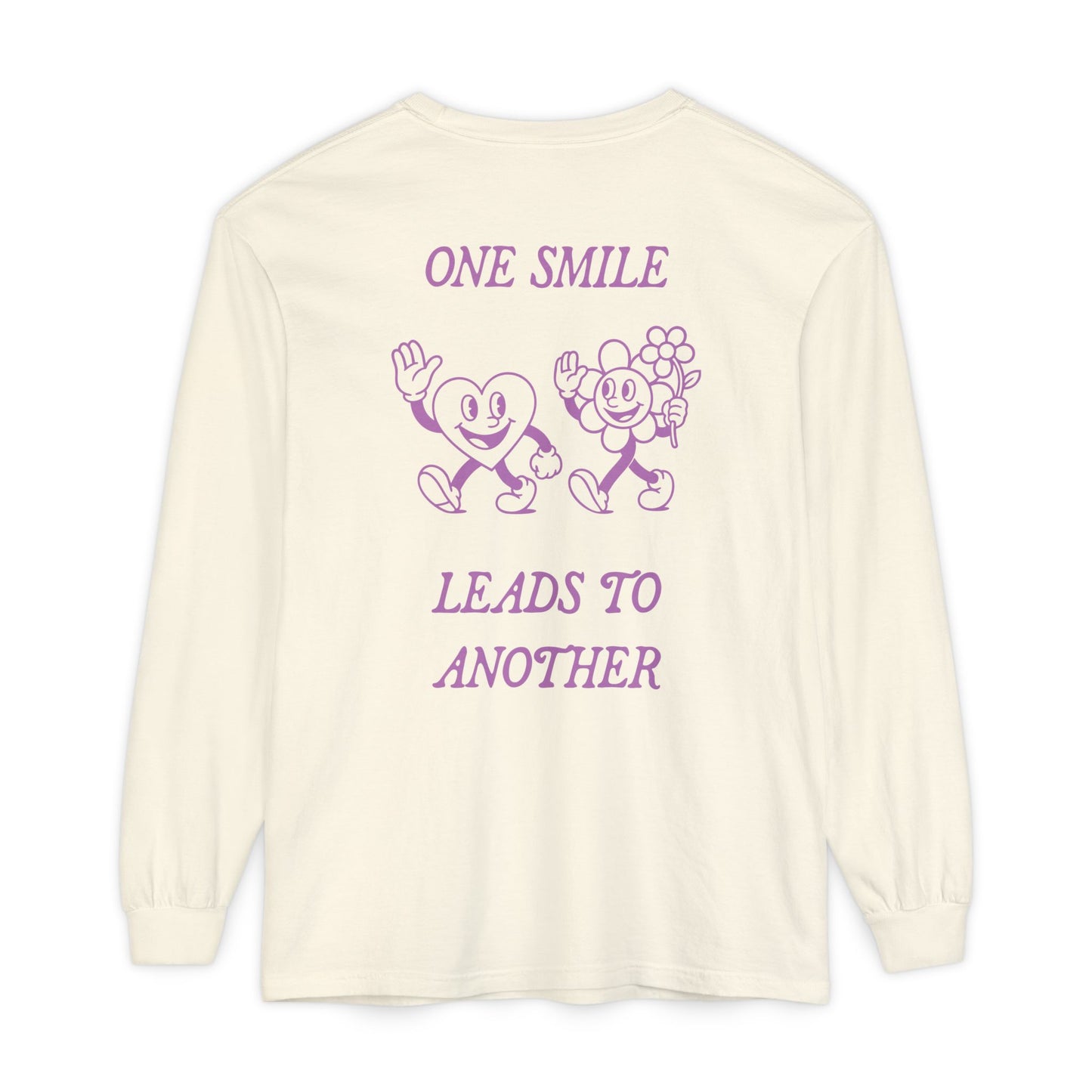 The Mood Booster Shirt | "One Smile Leads To Another" Comfort Colors Long Sleeve