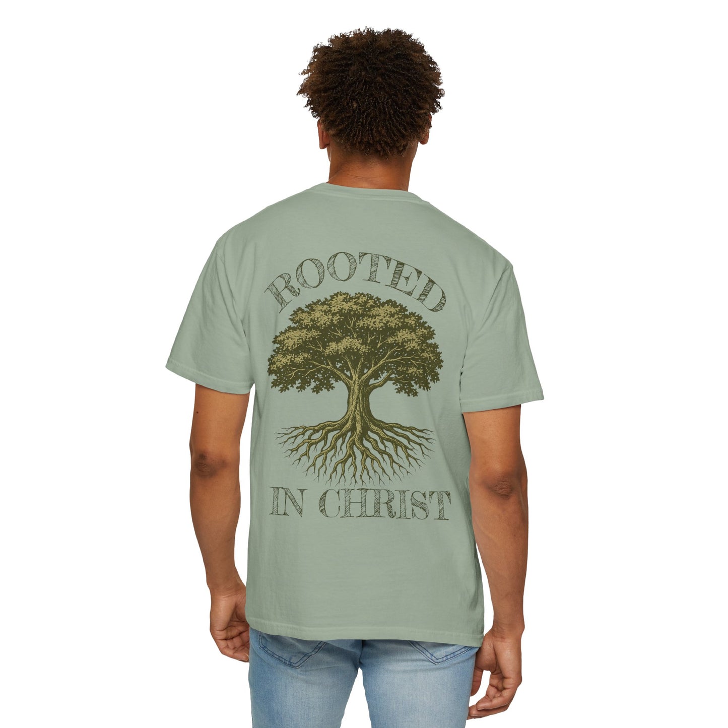 Oak Tree Faith Tee | "Rooted In Christ" Comfort Colors Shirt