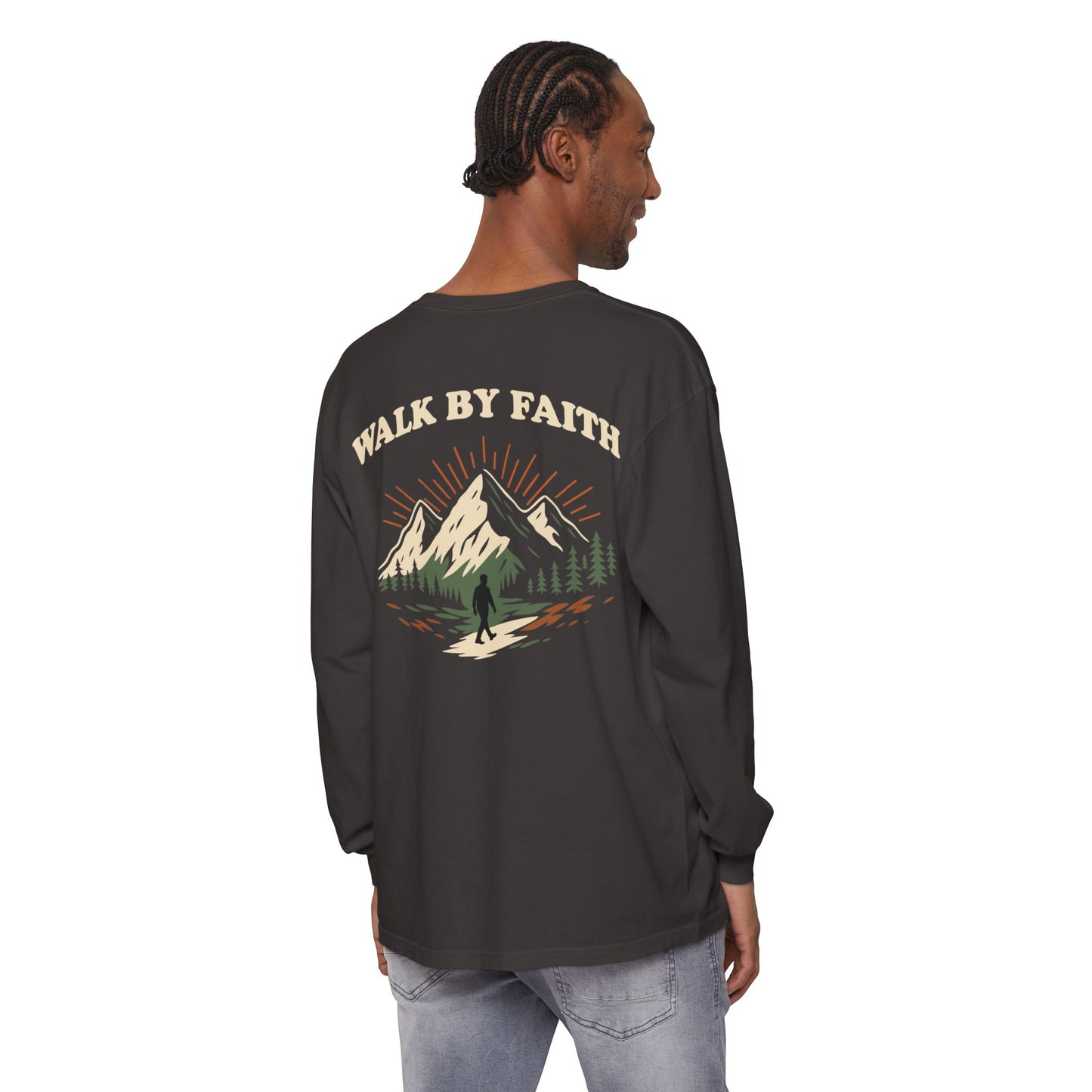 Walk By Faith | Comfort Colors Long Sleeve Tee
