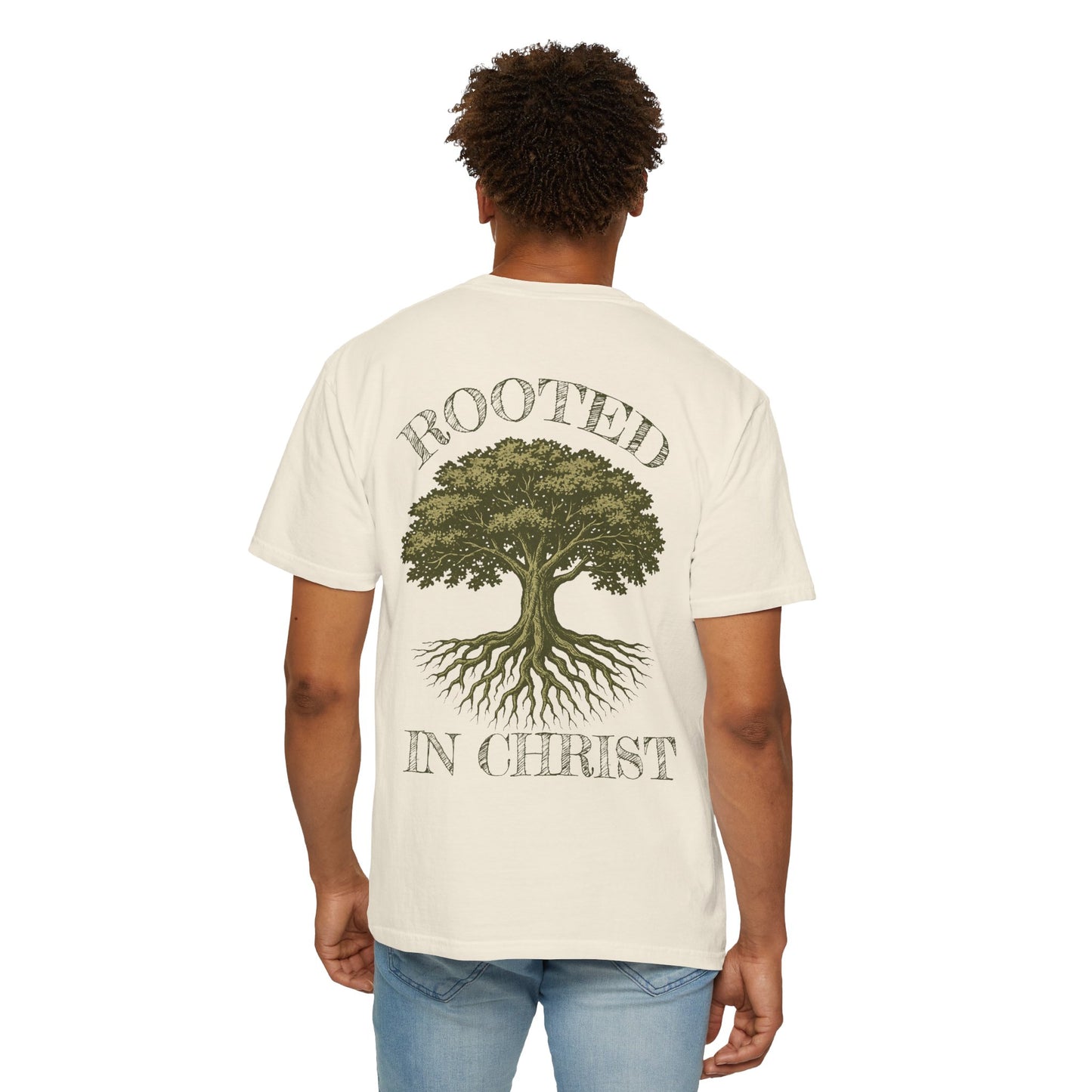 Oak Tree Faith Tee | "Rooted In Christ" Comfort Colors Shirt